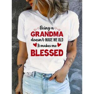 "Being a Grandma Doesn't Make me Old" Short Sleeve Crew Neck Women's T-shirt
